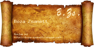Boza Zsanett névjegykártya